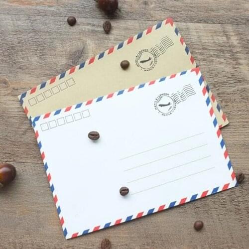 10 PCS/Lot Large Postcard Letter Stationery Paper Kraft Envelope Vintage Wallet Envelope For Student School Office gift