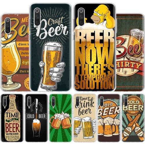Time Drink Cold Beer Cover Phone Case For Xiaomi Note 10 Mi 11 9 8 CC9 5X 6X 9T 10T A3 Poco X3 NFC F1 Pro Lite + Coque A1 A2