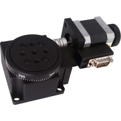 CNC Electric Rotating Machine Optical Rotating Platform Motorized Rotation Stage 60MM Bearing Scale PX110-60