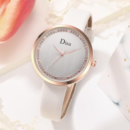 DISU Luxury Crystal Quartz Womens Wrist Watch Fashion Casual Lady Watch Bracelet Beautiful Adult Gift Perfect For All Occasions