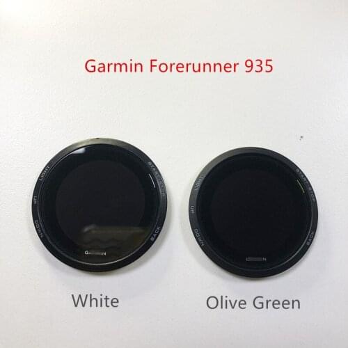For Garmin Forerunner 935 smart sports watch with front cover LCD display White /Olive greenParts Repair