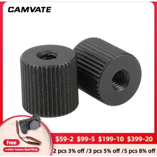 CAMVATE Double-ended 1/4"-20 Female Thread Screw Nut For Extension Arm (2 Pieces) C2314