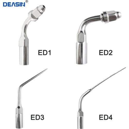 High Standard 5 pcs Stainless Steel Materials Endodontic Dental Ultrasonic Endo Tips ED1 ED2 ED3 ED4 for Satelec DTE