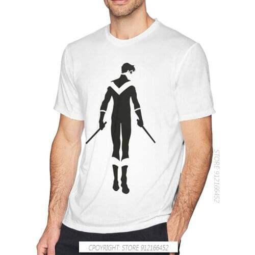 Nightwing T Shirt Nightwing T-Shirts Cotton Streetwear Tees Shirt Printing Men Short-Sleeve Summer Fun Tshirt