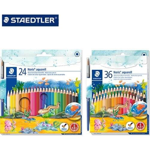 STAEDTLER 144 10ND 12/24/36 different colors Water soluble color pencil High quality drawing painting