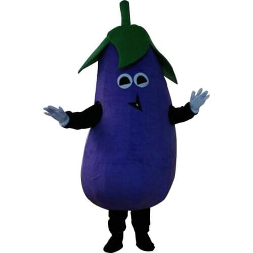 Cosplay costumes High quality Adult cartoon character cute Eggplant Mascot Costume Halloween party costumes with Free shipping