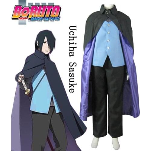 Boruto Uchiha Sasuke Cosplay Boruto the Movie Uchiha Sasuke Konoha Suit Cosoplay Costume Custom Made Full Set Any Size