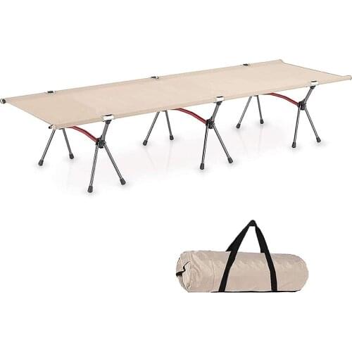 Lighten Up Camping Cot Compact Outdoor Folding Cot Bed For Beach Travel Tent Sleeping Fishing