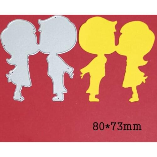 Metal die cuts mold boy kiss girl 2021 new craft cutting die stencils for scrapbooking album paper card making die template