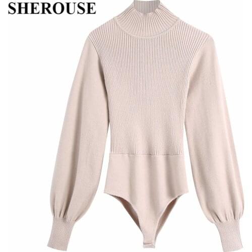 2021 New Spring Women Bodysuit Solid Backless Turtlrneck Long Sleeves Bodysuits Female Fashion Casual Women Clothes