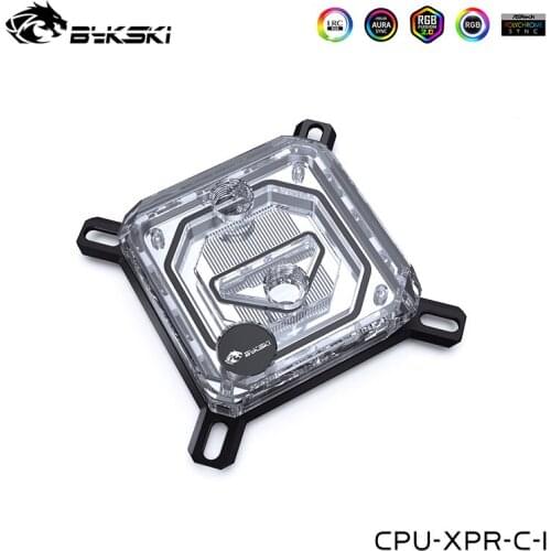 Bykski Processor Water Cooling Block Cooler For INTEL LGA 1366 2011 2066 1156 1155 1151 1150,5V,12V,CPU-XPR-C-I
