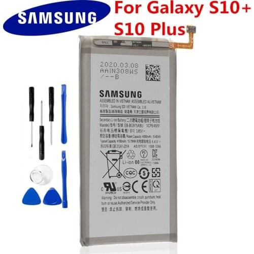 Samsung Original EB-BG975ABU Battery For Samsung Galaxy S10+ S10 Plus SM-G9750 Genuine Replacement Phone Battery 4100mAh