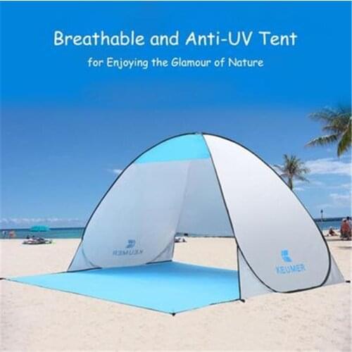 Beach tent outdoor automatic quick-opening folding double fishing tent camping simple waterproof tent