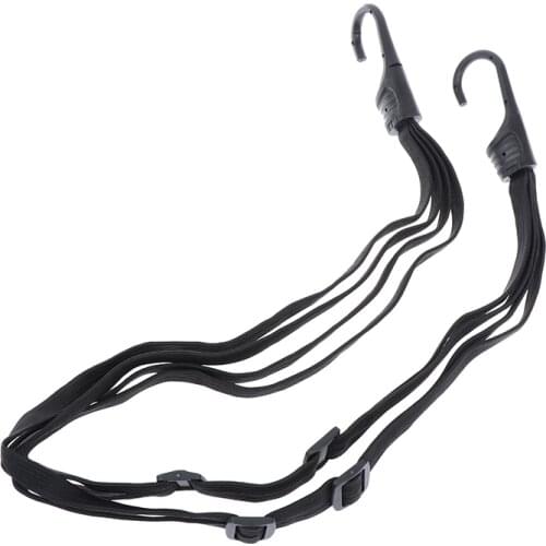 2 Hooks Motorcycle Helmet Straps Luggage Retractable Elastic Rope Fixed Strap Net Belt 90cm