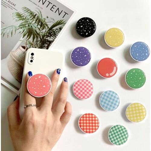 Speckle Lattice Griptok Phone Holder Finger Ring Bracket Expanding Stand Grip Tok For iPhone Samsung Huawei Xiaomi Holderstand