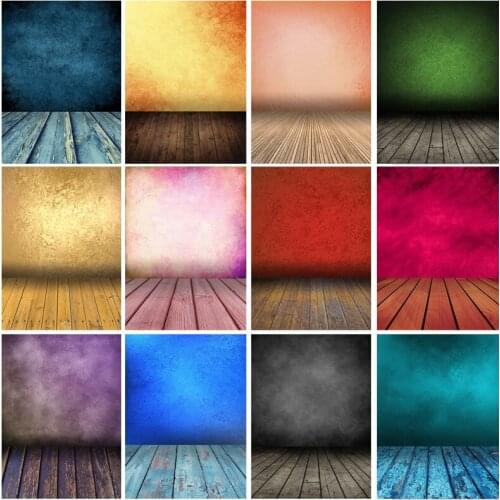 SHUOZHIKE Vintage Gradient Photography Backdrops Props Brick Wall Wooden Floor Baby Portrait Photo Backgrounds 210125MB-34