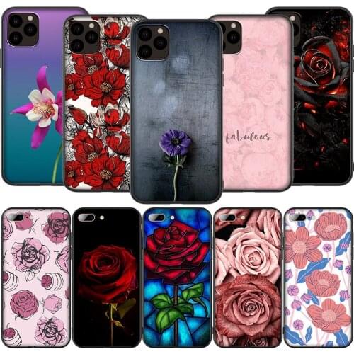 Lavaza K104 Pink Flower Peony Silicone Soft Case for iPhone 12 Mini 11 Pro XS Max XR X 8 7 6 6S Plus 5 5S SE 2020
