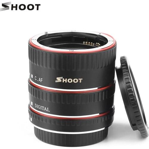 SHOOT XT-364 13/21/31mm Auto Focus Macro Extension Tube Adapter Ring Set for Canon EF/EF-S Lens for Canon EOS Series DSLR Camera