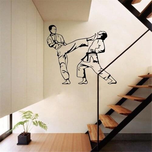 Modern karate Wall Stickers Art Home Decor for Living Room Company School Office Decoration Art Decal vinyl ph317
