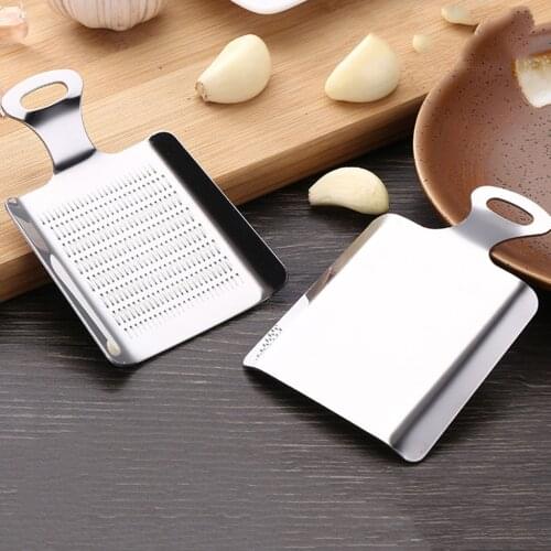 Stainless Steel Ginger Garlic Wasabi Grater Crusher Garlic Press Device Chopper