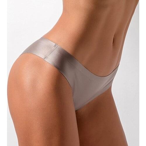 Lucyever Ice Silk Panties for Women Sexy Cotton Breathable Briefs Seamless Woman Underpant Large Size XXXL Thong Underwear Femme