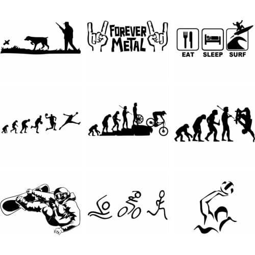 Hot Sale Sports Car Stickers Skateboarder Funny Wrap Vinyl For Auto Cars Sticker Run Bike Car-Styling Decoration Accessories