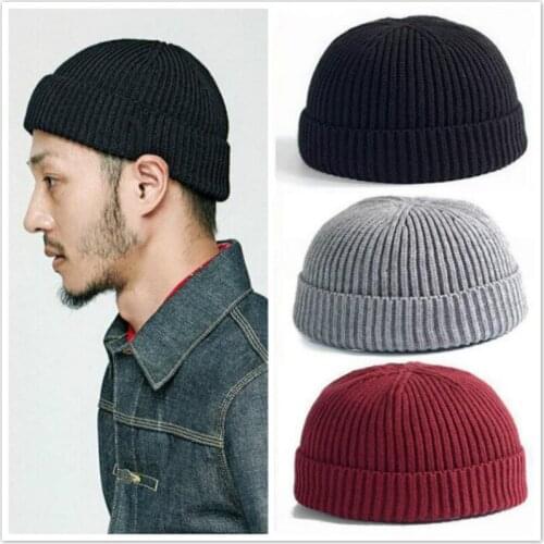 Knitted Landlord hat casual solid men winter beanie autumn warm hip hop skullies beanie outdoor sports ski Melon cap dropship