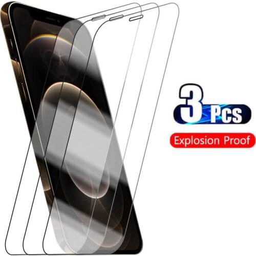3Pcs Protective Glass For iphone 12 Pro Max Screen Protector aiphone 12Pro Max Glas iphone12 11 ProMax Armor aifone 12 Mini Film