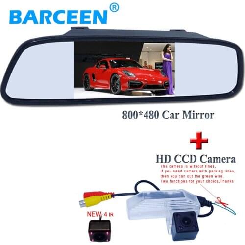 4.3 inch Car Rearview Mirror Monitor Rear View Camera CCD Video Auto Parking Assistance For MAZDA 6 M6 2009-2011