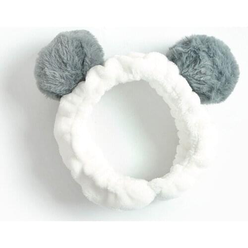 Hair Accessories Women Wash Face Korean Hairbands Soft Cute Animal Ears Coral Fleece Headband For Women Girls Fashion Headwear