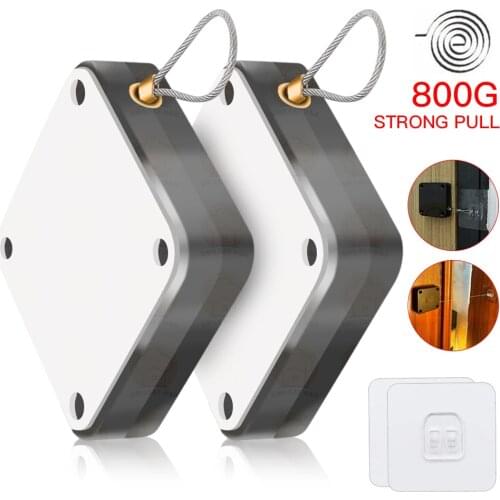 1/2pcs Punch-Free Automatic Sensor Door Closer Suitable for All Doors 800g Tension Door Closer New Upgraded