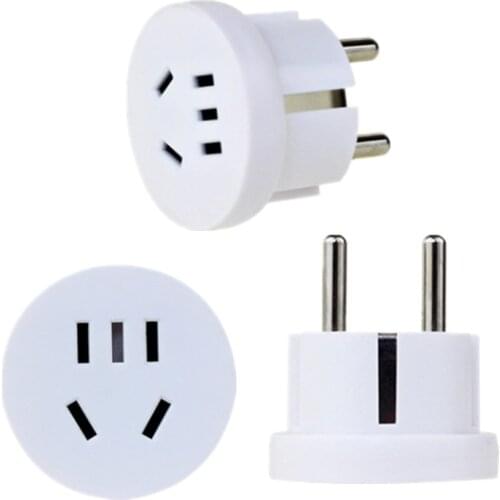 1pc AU US To EU Plug Adapter China Australian AU To Euro KR Power Adapter Travel Plug Converter Round AC Wall Charger Socket
