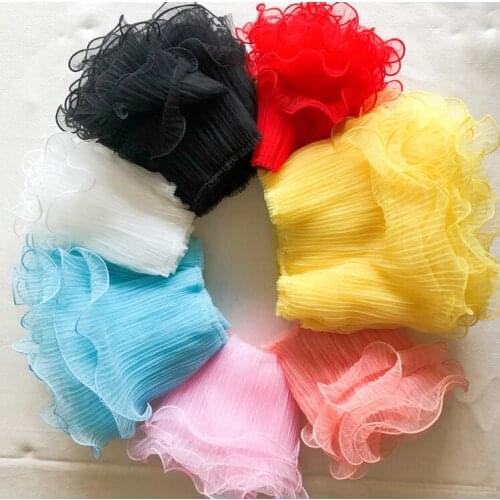 1 Yard/lot 18cm Beautiful Sewing Accessories Guipure Ruffle Lace Ribbon 3 Layers Embroidered Yarn Lace Trims DIY