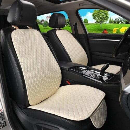 2 pcs Car Seat Cover Protector Auto Flax Front Back Backrest Seat Cushion Pad for Auto Automotive Interior Truck Suv or Van