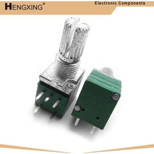 5piece RV097NS 1K 5K 10K 20K 50K 100K 500K with a switch audio 5pin shaft 15mm amplifier sealing potentiometer In Stock