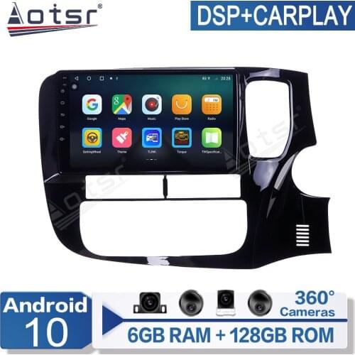 6+128G Android 10 For Mitsubishi Outlander 2014-2019 Car Multimedia Player Radio GPS Navigation Auto Stereo Recorder