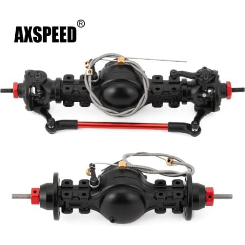 AXSPEED CNC Metal Alloy Front &Rear Axle Differential for Tamiya 1/14 RC Trailer Tractor Tow Drag Truck Upgrade Accessories Part