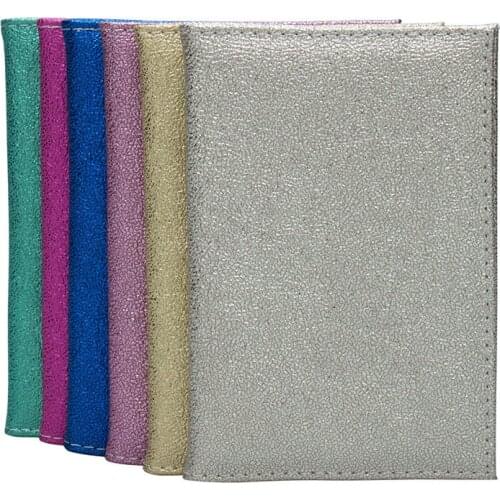 Glitter Sequin Passport Cover PU Leather Card Holder Women Men Case Wallet for Business Travel Document Credit Card Organizer