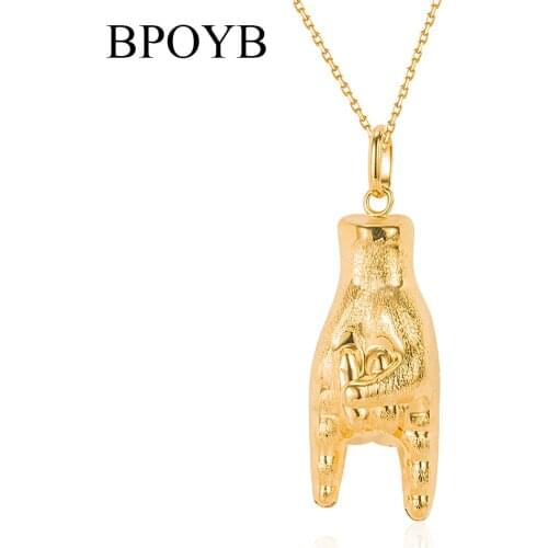 BPOYB Fashion Rock 'n' roll Punk Jewelry Dubai African 24 Gold Color Necklace Pendant Chain Wholesale Price Party Wedding Bijoux