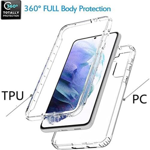For Find X3 Lite X3 NEO 360 Totally Protection Shockproof Case For OPPO Reno5 Z A54 A74 A93 A94 A95 5G Transparent PC+TPU Cover