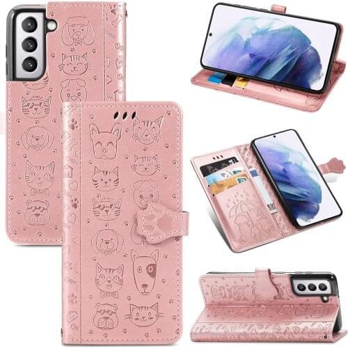 Pu Leather Flip Case For Samsung Galaxy S21 S20 FE S10 S9 Note 10 Plus 20 Ultra A50 A51 A52 A70 A71 Wallet Card Slots Cover Case