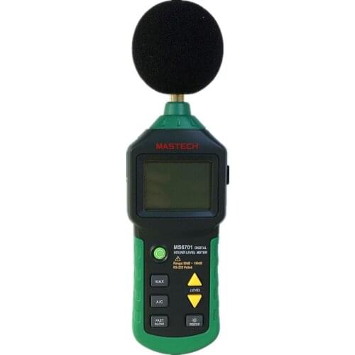MASTECH MS6701 Autoranging Digital Sound Level Meter Decibel Tester Noise Meter with RS232 Interface and Software,30dB to 130dB