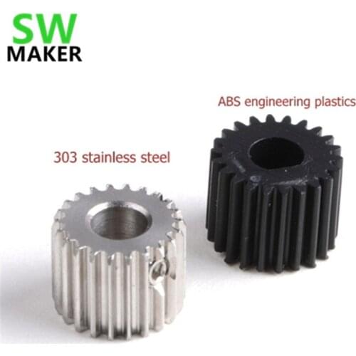 SWMAKER 1pcs 3D printer parts Titan extruder, gear 0.5 modulus, 22 teeth, OD 12mm material stainless steel/ABS