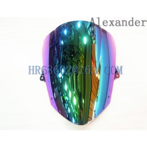 For Kawasaki ZX6R 2009 2010 2011 2012 2013 2014 2015 ZX 6R 636 ZX 10R 08 09 10 Iridium Windshield WindScreen Double Bubble