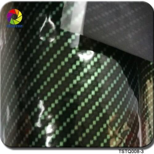 TSTQ008-3 green carbon fiber 1m *10m water transfer printing film hydrographic film