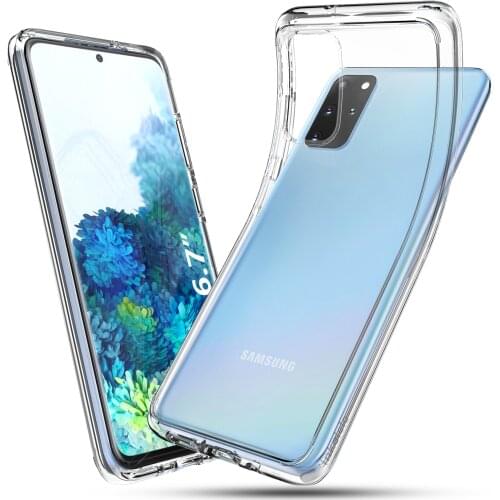 Inkolelo Transparent Samsung Galaxy S20 Plus Case [Air Cushion] Soft TPU Bumper and Hard PC Back Shockproof Protective HD Clear