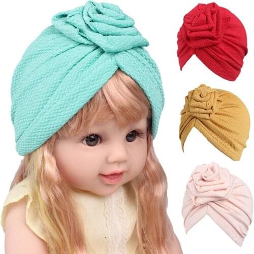 2020 Cute Baby Boys Girls Hats Cotton Soft Turban Twisted Knot Beanies Hat Caps For Toddler Kids Newborn Children Caps