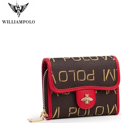 WILLIAMPOLO 2021 Women PVC synthetic wallet Mini Organ Style Card Holder High quality Mini wallet Small wallet