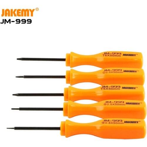 JAKEMY 5-IN-1 Mini Precision Slot Phillips Torx Pentagon Magnetic Screwdriver Set for Home DIY Repair Phone Laptop Gamepad