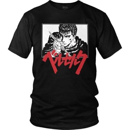 Berserk T-shirt Men Novelty T Shirt Short Sleeve 100% Cotton Japanese Manga Anime Griffith Guts Tshirt Unique Tees Tops
